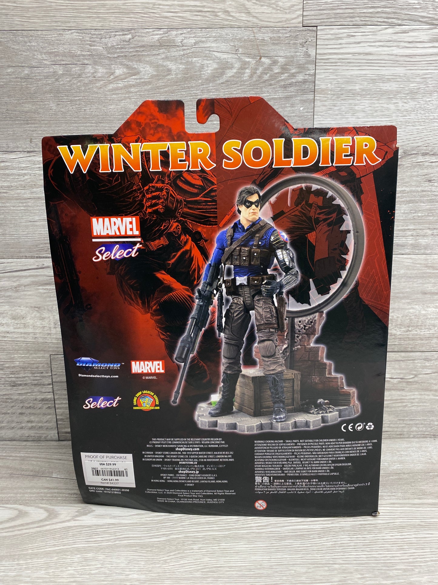 Marvel Diamond Select MCU Winter Soldier Bucky Barns 7" Action Figure